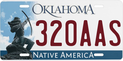 OK license plate 320AAS
