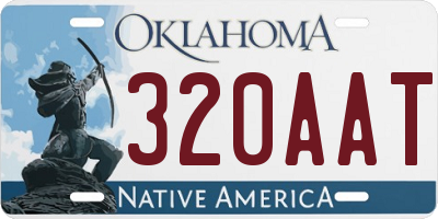 OK license plate 320AAT