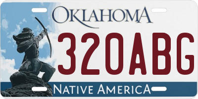 OK license plate 320ABG