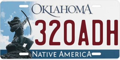 OK license plate 320ADH
