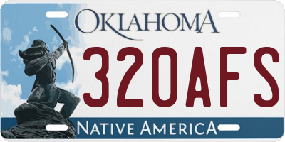 OK license plate 320AFS