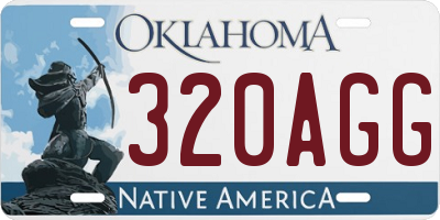 OK license plate 320AGG