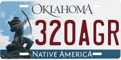 OK license plate 320AGR