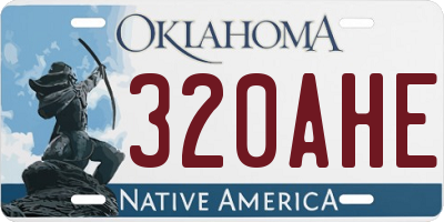 OK license plate 320AHE