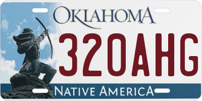 OK license plate 320AHG