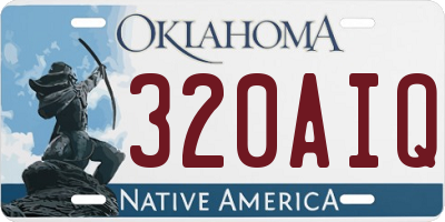 OK license plate 320AIQ