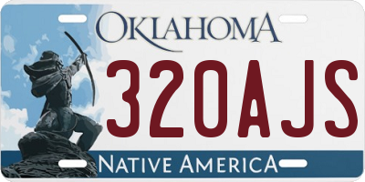 OK license plate 320AJS