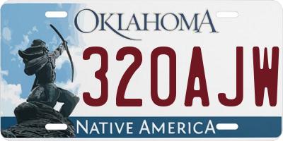 OK license plate 320AJW
