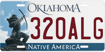 OK license plate 320ALG