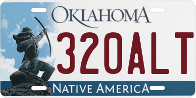 OK license plate 320ALT