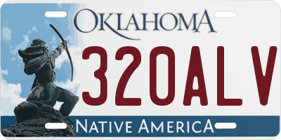 OK license plate 320ALV