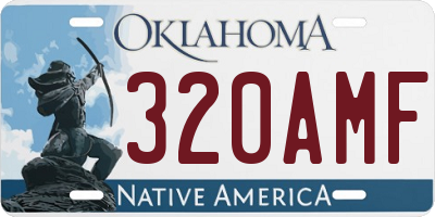 OK license plate 320AMF