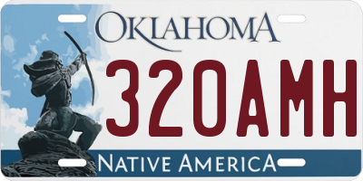 OK license plate 320AMH
