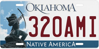 OK license plate 320AMI
