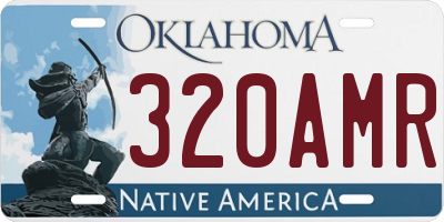 OK license plate 320AMR