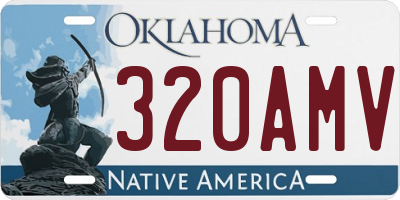 OK license plate 320AMV