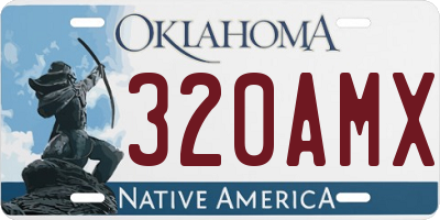 OK license plate 320AMX