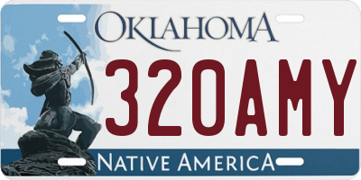 OK license plate 320AMY
