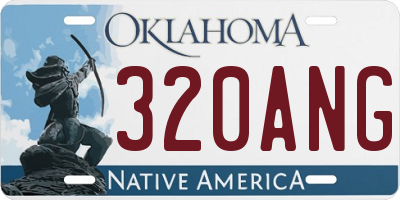 OK license plate 320ANG