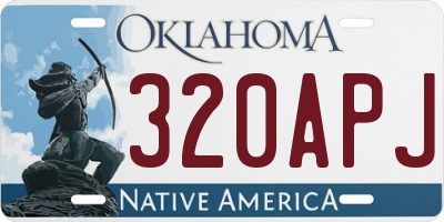 OK license plate 320APJ