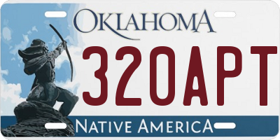 OK license plate 320APT