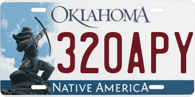 OK license plate 320APY
