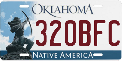 OK license plate 320BFC