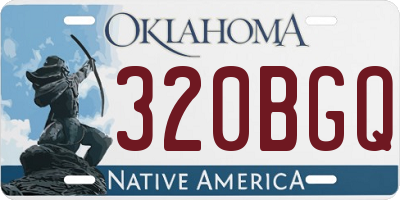 OK license plate 320BGQ