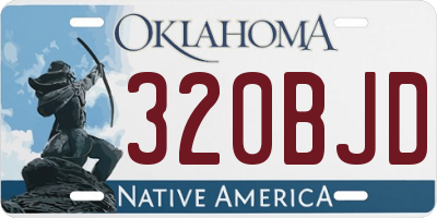 OK license plate 320BJD