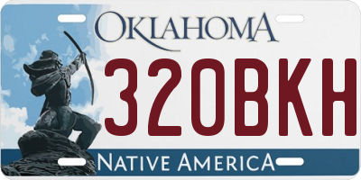 OK license plate 320BKH