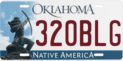 OK license plate 320BLG