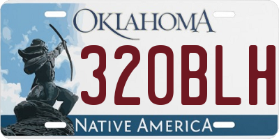 OK license plate 320BLH