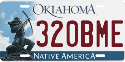 OK license plate 320BME