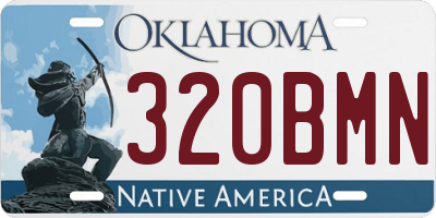 OK license plate 320BMN