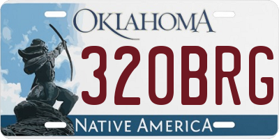 OK license plate 320BRG