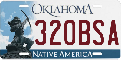 OK license plate 320BSA