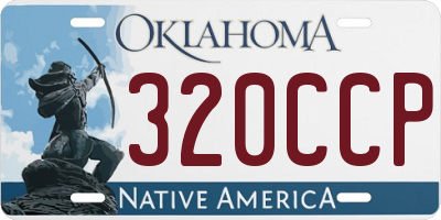 OK license plate 320CCP