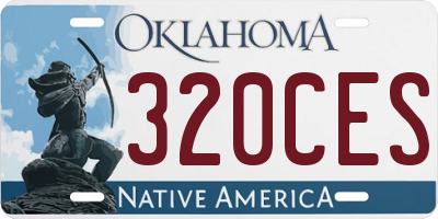 OK license plate 320CES