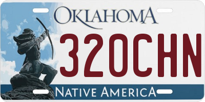 OK license plate 320CHN