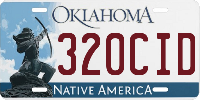 OK license plate 320CID