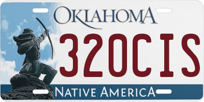 OK license plate 320CIS