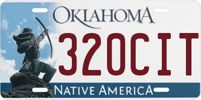 OK license plate 320CIT