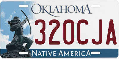 OK license plate 320CJA