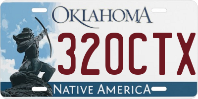 OK license plate 320CTX