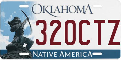 OK license plate 320CTZ