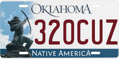 OK license plate 320CUZ