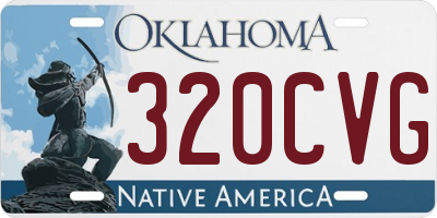 OK license plate 320CVG