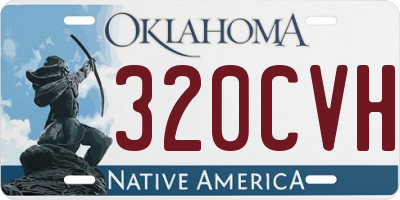 OK license plate 320CVH