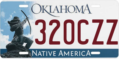 OK license plate 320CZZ