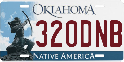 OK license plate 320DNB